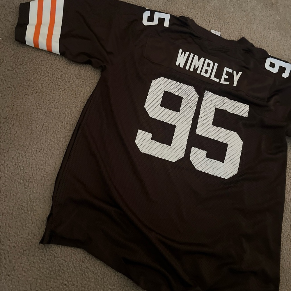 CLEVELAND BROWNS Jersey XL VTG REEBOK WIMBLEY Mesh NFL AFC AL Logo Pristine Rare - Picture 10 of 11